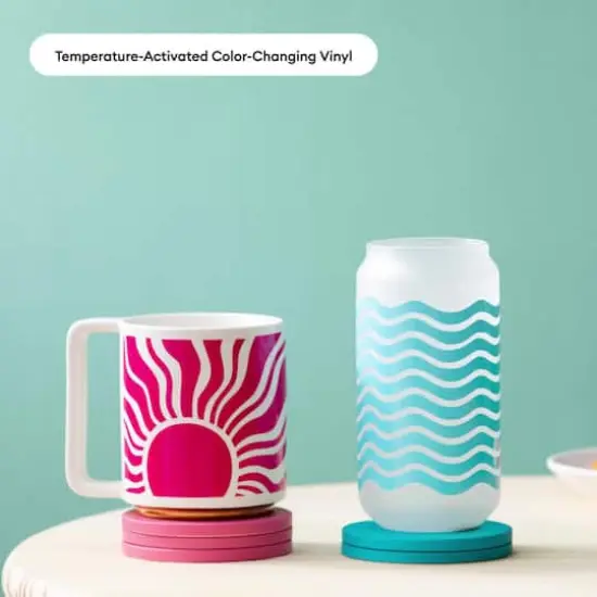 Cricut&reg; Permanent Cold-Activated Color-Changing Vinyl Turquoise/Purple {10}