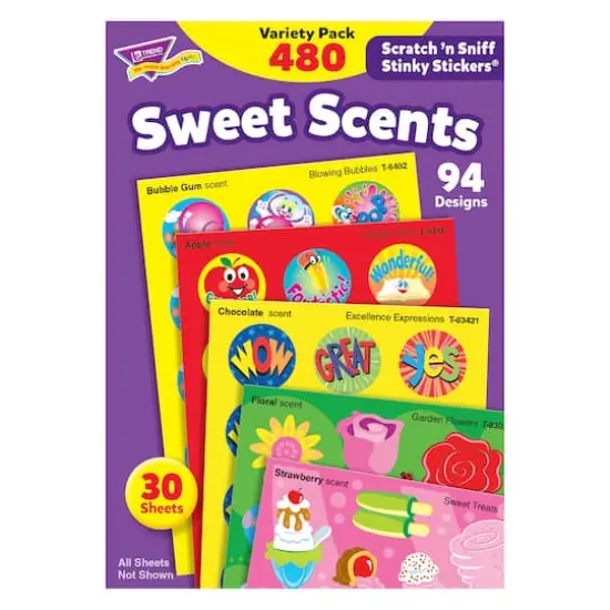 Trend Enterprises&reg; Stinky Stickers&reg; Sweet Scents Variety Pack, 2 Packs of 480ct. {3}
