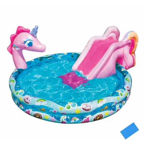 Banzai&reg; 6ft. Spray 'N Splash Unicorn Pool&trade; {1}