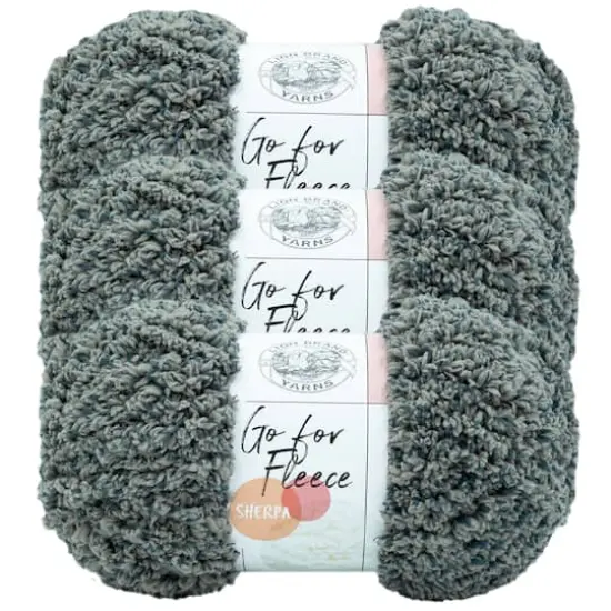 3 Pack Lion Brand&reg; Go For Fleece Sherpa Yarn Stone {1}