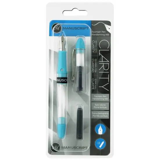 Manuscript Fountain Pen Clarity Iridium Nib Blue {1}