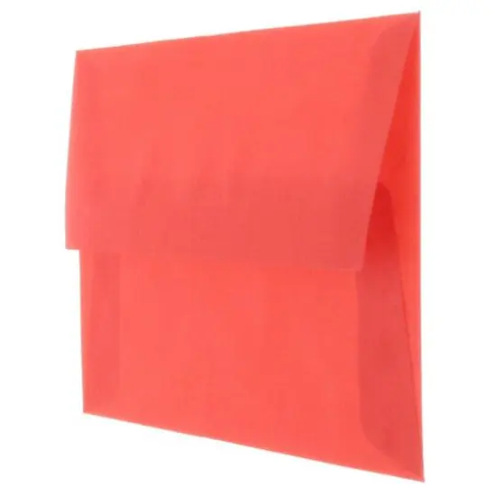 JAM Paper A1 Translucent Vellum Invitation Envelopes, 50ct. Primary Red {4}