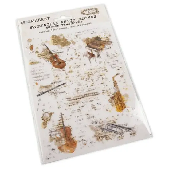 49 And Market Essential Music Blends Rub-Ons Set {1}