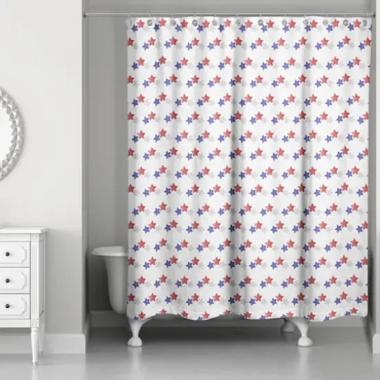 Retro USA Pattern Shower Curtain {3}