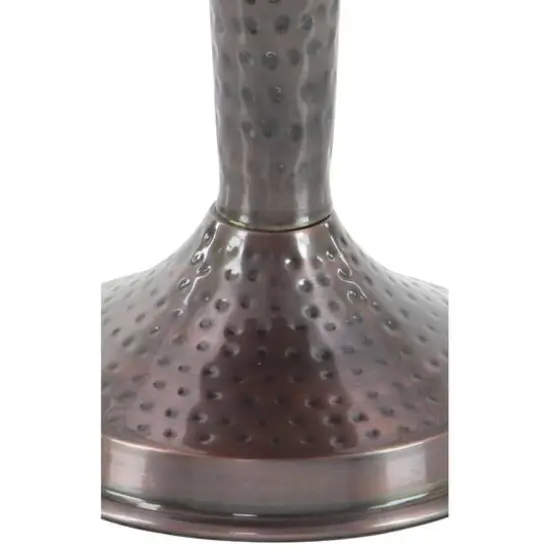 26" Bronze Aluminum Vintage Pedestal Table {3}