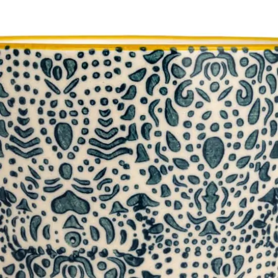 Hello Honey&reg; 5" Flower Print Stoneware Mug Set {8}