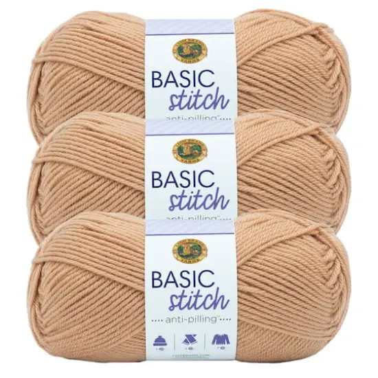 3 Pack Lion Brand&reg; Basic Stitch Anti Pilling&trade; Yarn Clay {1}
