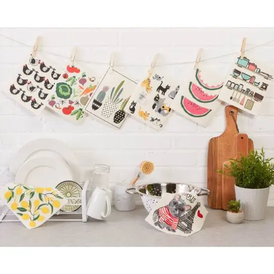 DII&reg; Dog In Paris Swedish Dishcloth, 3ct. {7}