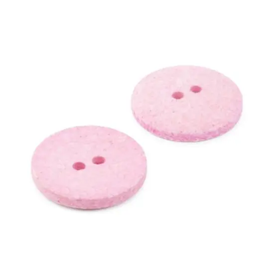Dritz&reg; 23mm Recycled Cotton Round Buttons, 6ct. Light pink {8}