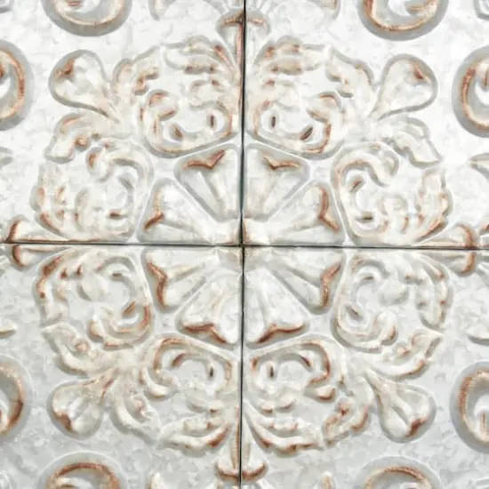 36" Gray Metal Rustic Floral Wall D&eacute;cor {6}