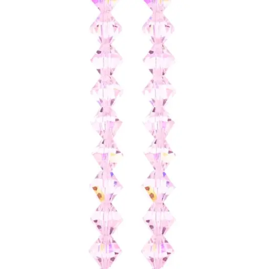 Preciosa Glass Crystal Bicone Beads, 8mm by Bead Landing&trade; Light Rose AB {1}