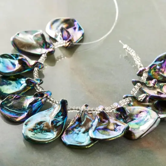 Multicolor Shell Teardrop Beads, 34mm by Bead Landing&trade; {3}