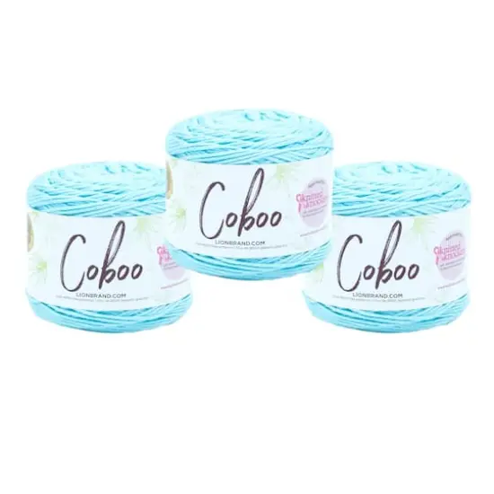 3 Pack Lion Brand&reg; Coboo&reg; Yarn Ice Blue {1}