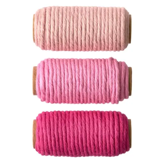 3mm Pink Cotton Macram&eacute; Cords by Bead Landing&trade; {1}