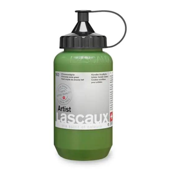 Lascaux Artist Acrylic Paint, 390mL 162 Chrome Oxide Green {1}