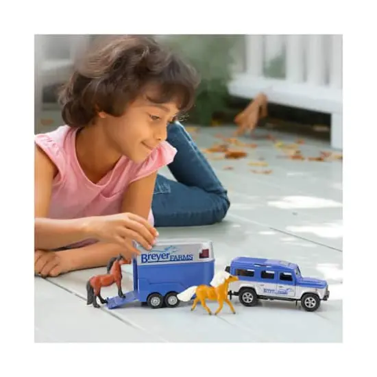 Reeves Breyer Land Rover, Trailer & Horses Play Set {3}