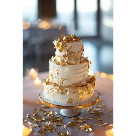 Cake Craft Gold Metallic Flakes {3}