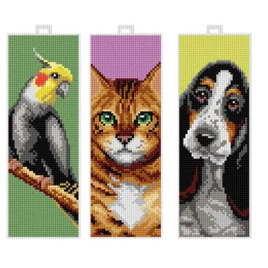 Orchidea Counted Cross Stitch Kit With Plastic Canvas Animals Set Of 3 Designs {1}