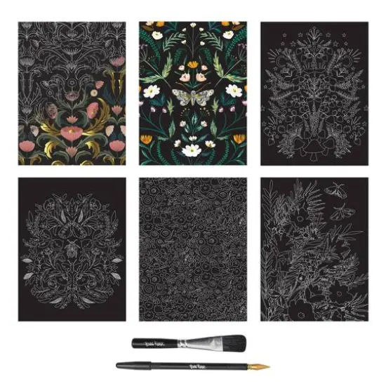 Brea Reese&trade; 9" x 12" Fall Florals Scratch Art Paper Pad {3}