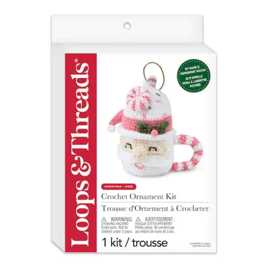 Intermediate Santa Mug Mocha Amigurumi Crochet Ornament Kit by Loops & Threads&reg; {4}