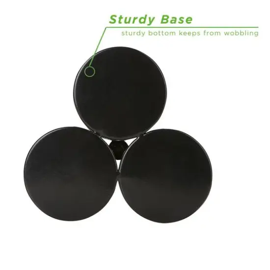 Mind Reader Network Collection Black 3-Compartment Utensil Caddy with Wooden Handle {6}