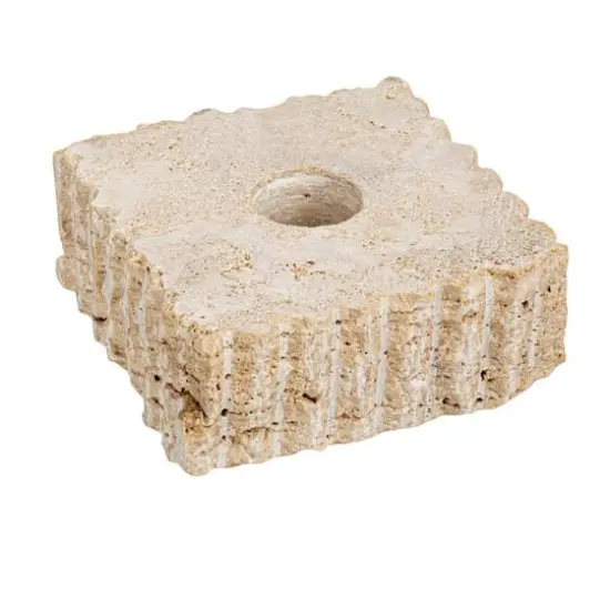 Hello Honey&reg; 3.25" Decorative Marble & Travertine Candle Holder {8}