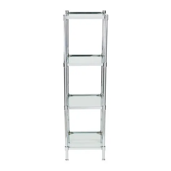 Organize It All Free Standing 4-Tier Glass Shelf Tower  {5}