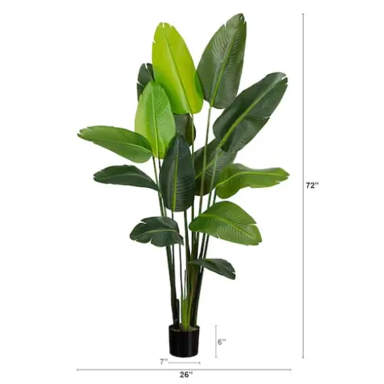 6ft. UV-Resistant Artificial Traveler's Palm Tree {4}