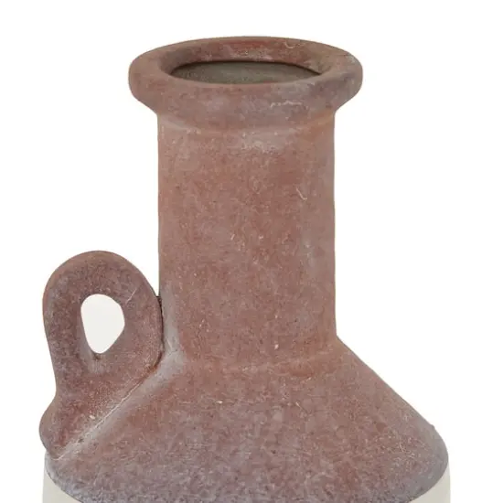 White Ceramic Farmhouse Vase, 12" x 6" x 6" {5}