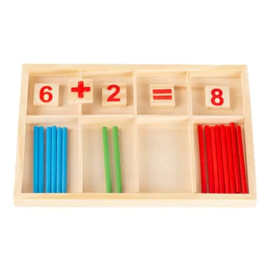 Toy Time Math Manipulatives Number Tiles & Colorful Sticks {8}