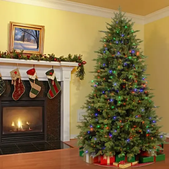 9ft. Pre-Lit PowerConnect&trade; Princeton Fraser Fir Artificial Christmas Tree, Dual Color&reg; LED Lights {3}