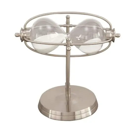 12" Silver Metal Glam Timer {3}