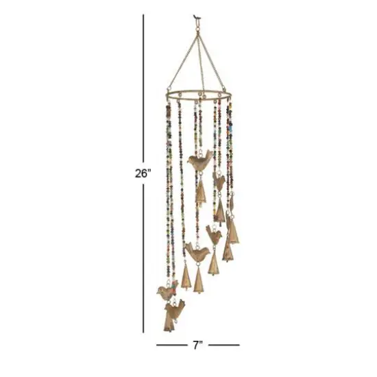 26" Gold Metal Eclectic Windchime {6}