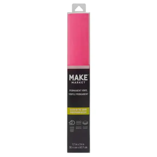 Neon Glow-in-the-Dark Permanent Vinyl by Make Market&reg; Atomic Pink {3}