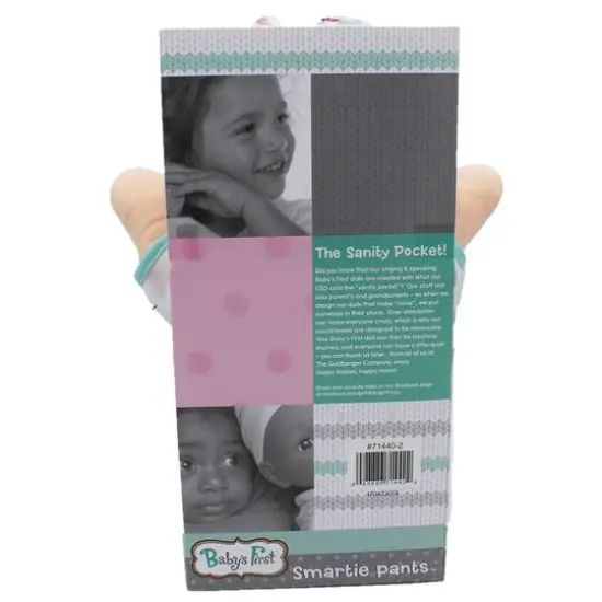 Goldberger Baby's First&reg; Smartie Pants&trade; 12" Baby Doll with Raspberry White T-Shirt {4}