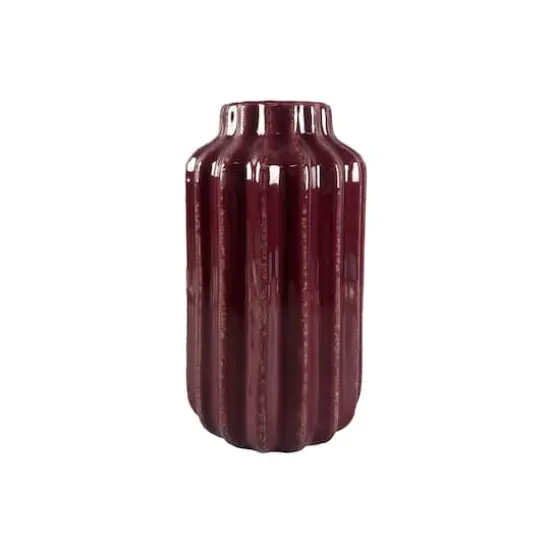 9" Berry Ribbed Ceramic Vase by Ashland&reg; {1}