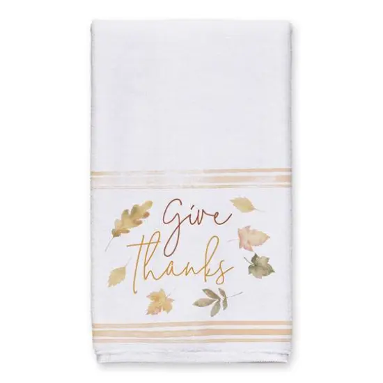 Give Thanks Leaves Tea Towel Set {3}