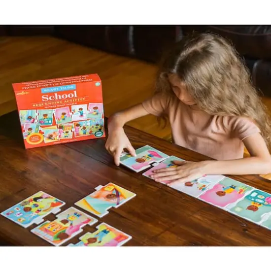 eeBoo Ready to Go School Sequencing Activity 10 Piece Puzzle {3}