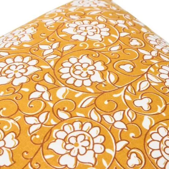 Hello Honey&reg; Yellow Floral Paisley Pillow Cover {5}
