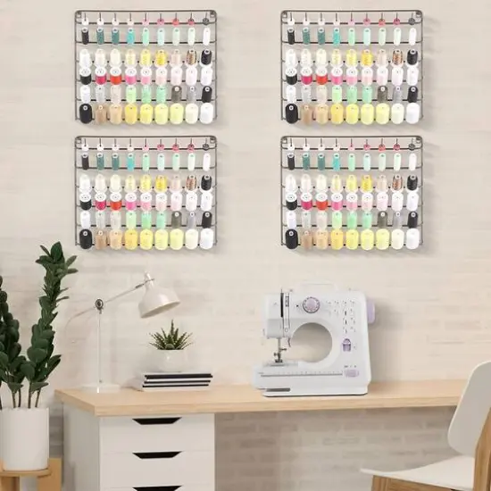 NEX&trade; Brown 54-Spool Wall-Mounted Sewing Thread Rack, 4ct. {6}