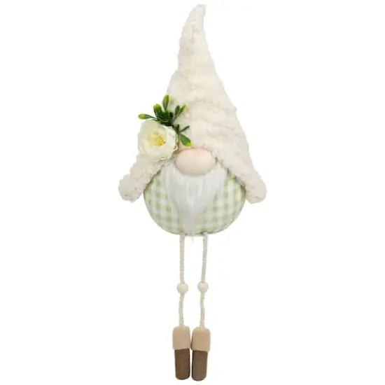10.5" Plush Sitting Gnome with Dangling Legs Spring Figurine {1}