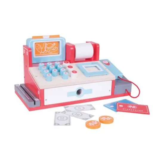 Wooden Shop Till with Scanner {3}