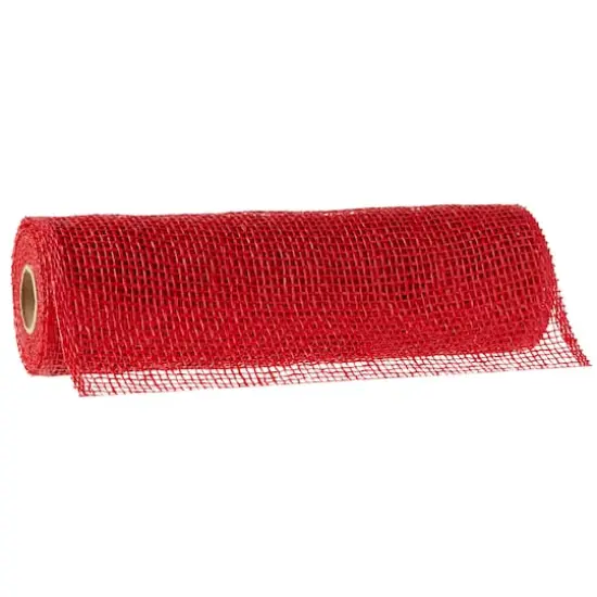 10" x 19ft. Red Poly Burlap Mesh by Celebrate It&trade; {4}