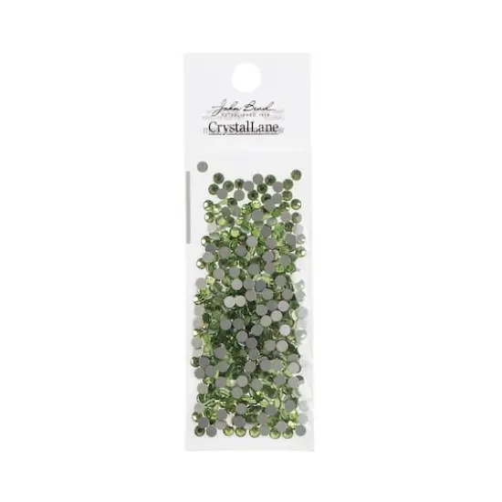 John Bead Crystal Lane SS12 Glass Round Flatback Rhinestones, 432ct. Peridot {4}