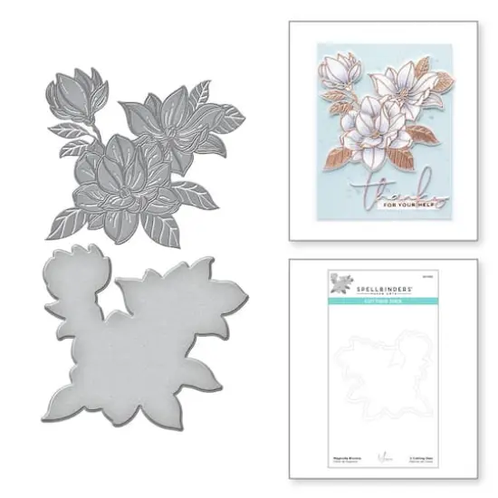 Spellbinders&reg; Yana Smakula Magnolia Blooms Etched Dies {4}