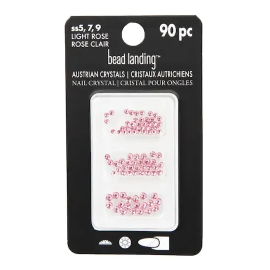 Round Flatback Austrian Crystals Mix by Bead Landing&trade;, 90ct. Light Rose {4}