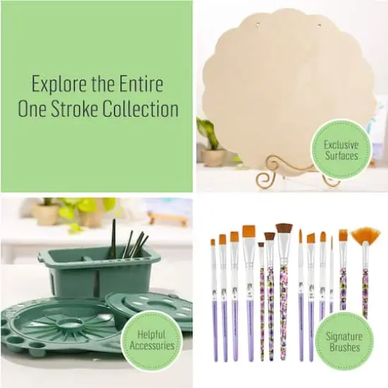 Let's Paint with FolkArt&reg; One Stroke&trade; A-Z of Floral Painting Kit {11}