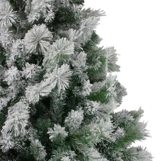 6.5ft. Unlit Flocked Somerset Spruce Artificial Christmas Tree {6}