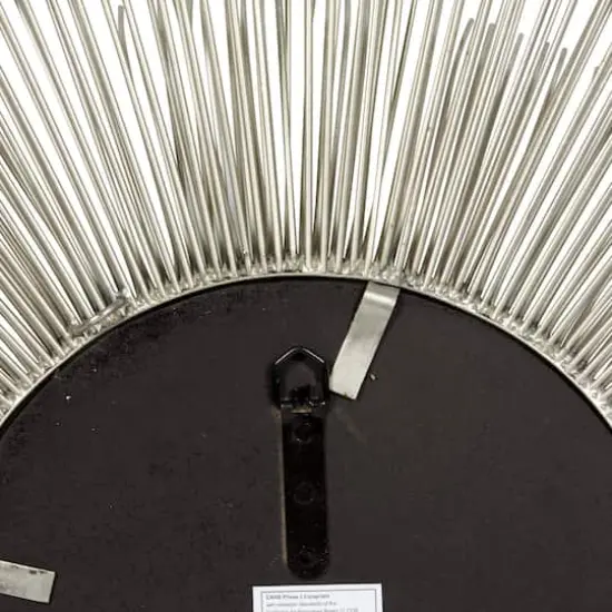 29'' Silver Modern Metal Wall Mirror {6}