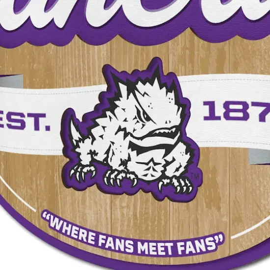 NCAA Fan Cave Sign TCU Horned Frogs {6}